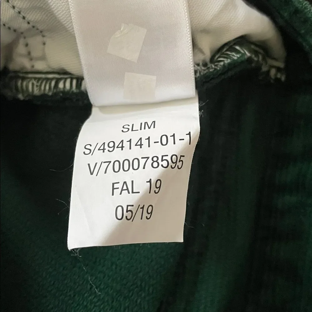 GAP Kids Regular Stretch Slim Corduroy Green Boy’s Pants Sz 7